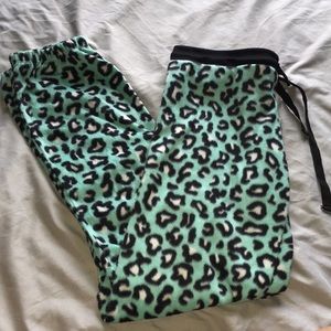 Cheetah fuzzy pj pants